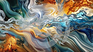 Abstract Swirling Elements of Nature Design