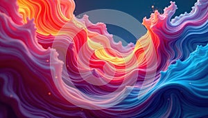 Abstract swirling forms creating a dynamic, flowing pattern , modern, nature, art