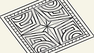 Abstract Swirling Geometric Design, Optical Illusion Pattern, vector design Generative AI