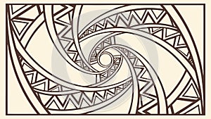 Abstract Swirling Geometric Pattern Dynamic Vector, vector design Generative AI