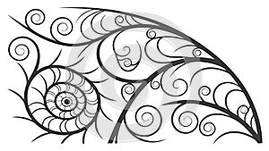 Abstract Swirling Geometric Pattern Vector, vector design Generative AI