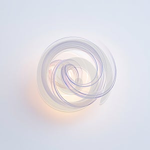 Abstract swirling light pattern with smooth gradient and transparent background design