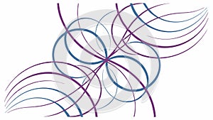 Abstract swirling lines, dynamic modern pattern, artistic motion, vector design Generative AI