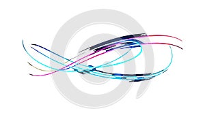 Abstract Swirling Lines, Dynamic Motion Graphic, vector design Generative AI