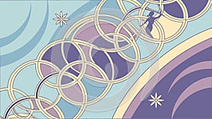 Abstract Swirling Lines & Geometric Patterns Background, vector design Generative AI