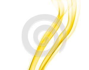Abstract swirling movement of yellow smoke moving