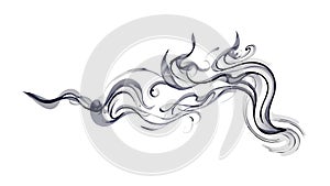 Abstract Swirling Organic Pattern, Dynamic Fluid Art, vector design Generative AI