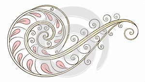 Abstract swirling pattern, dynamic and artistic design element vector design Generative AI
