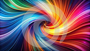 Abstract swirling vibrant hues a dynamic composition of colorful, intertwined lines creating a vortex effect. Generative AI