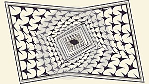 Abstract Swirling Vortex Pattern, Dynamic Optical Illusion, vector design Generative AI