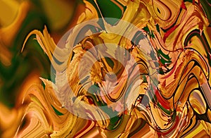 Abstract swirls of brightly colored autumn leaves