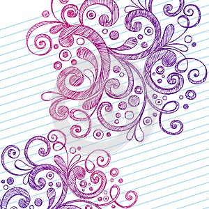 Abstract Swirls Sketchy Notebook Doodles