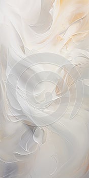 Abstract Swirly Composition In White And Pastel Colors