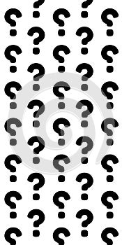 Abstract symbol white ornament. Exclamation mark seamless pattern