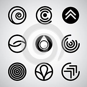 Abstract symbols vector set.