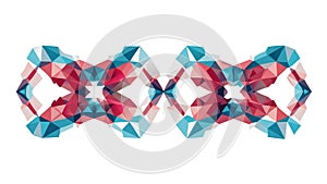 Abstract Symmetrical Polygon Design with Repeating Patterns, vector design Generative AI