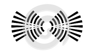 Abstract Symmetrical Wave Sound Audio Visualizer, vector design Generative AI