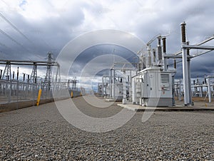 abstract system framework layout for electrical substation transformer bay grav a4f9
