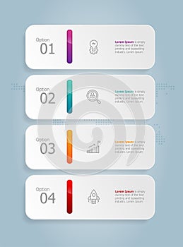 Abstract tab bar vertical infographics presentation