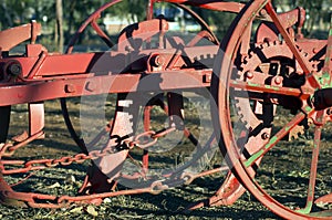 Abstract take on vintage farm machinery