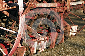 Abstract take on vintage farm machinery