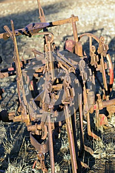 Abstract take on vintage farm machinery