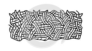 Abstract Tangled Lines, Complex Chaotic Pattern Background, vector design Generative AI