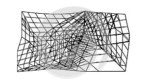 Abstract Tangled Lines Geometric Pattern, vector design Generative AI