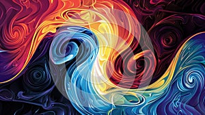 Abstract Taoism Yin Yang Conceptual Artwork