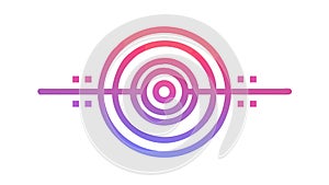 Abstract Target Bullseye Gradient Focus Accuracy Vector, vector design Generative AI