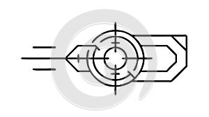 Abstract Target Icon for Focus, Goals & Precision, vector design Generative AI