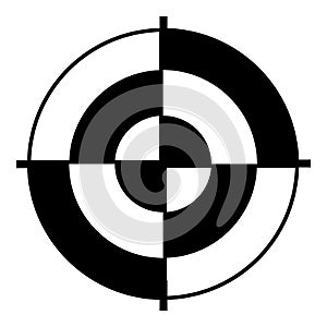 Abstract target icon, simple style