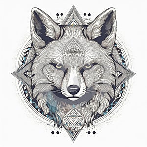 Cool tattoo design. Pontilhism. Fineline. AI generated