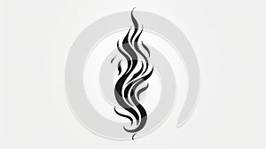 Abstract tattoo of a flame undulation