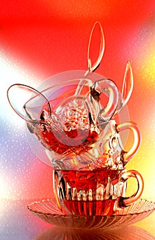 Abstract Teacup Design Background