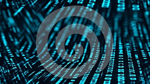 Abstract Teal Digital Data Stream Background