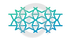 Abstract Teal Geometric Star Pattern Design, vector design Generative AI