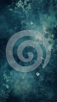 Abstract teal and gray textured background.