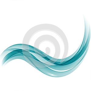 Abstract Teal Wave Background Design