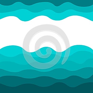 Abstract Teal Waves Pattern Background