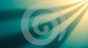 Abstract Teal and Yellow Rays: Geometric Pattern with Light Streaks