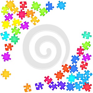 Abstract teaser jigsaw puzzle rainbow colors