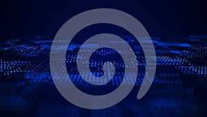 Abstract tech background. Abstract space background. Digital technology background. Computer code. 3d rendering