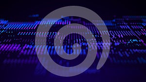 Abstract tech background. Abstract space background. Digital technology background. Computer code. 3d rendering