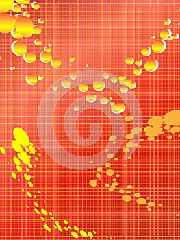 Abstract tech background with bubbles