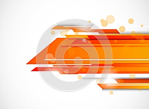 Abstract tech background in orange color