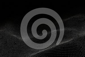 Data Visualization: Dynamic wave connecting information flow globally.