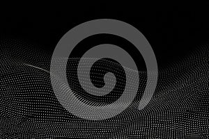 Data Visualization: Dynamic wave connecting information flow globally.