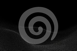 Data Visualization: Dynamic wave connecting information flow globally.