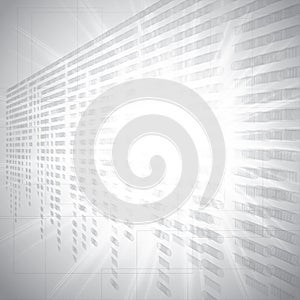 Abstract tech binary silver background